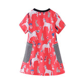 Summer Girls Princess Party Dresses Unicorn Print-TB00891-Veeddydropshipping